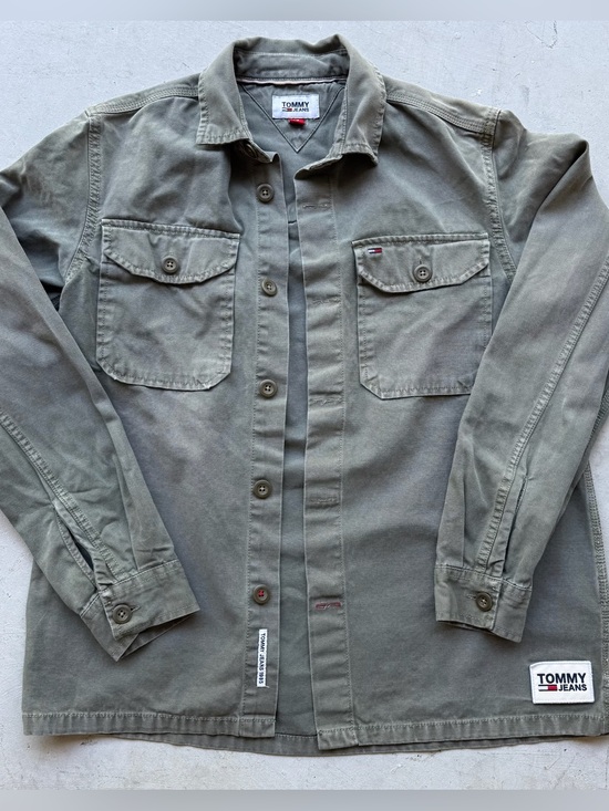Tommy Hilfiger Other - Tommy Jeans Olive Green Canvas Overshirt Jacket Vintage Y2K Workwear Unisex S
